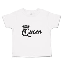 Toddler Girl Clothes Calligraphy Queen Silhouette Crown Toddler Shirt Cotton