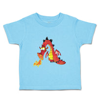 Toddler Clothes Dragon Fire Breast Cartoon Character Toddler Shirt Cotton