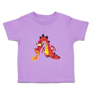 Toddler Clothes Dragon Fire Breast Cartoon Character Toddler Shirt Cotton