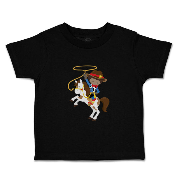 Cute Toddler Clothes Cowboy White Horse Brown B Toddler Shirt Cotton