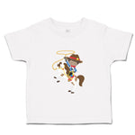 Cute Toddler Clothes Cowboy White Horse Brown B Toddler Shirt Cotton