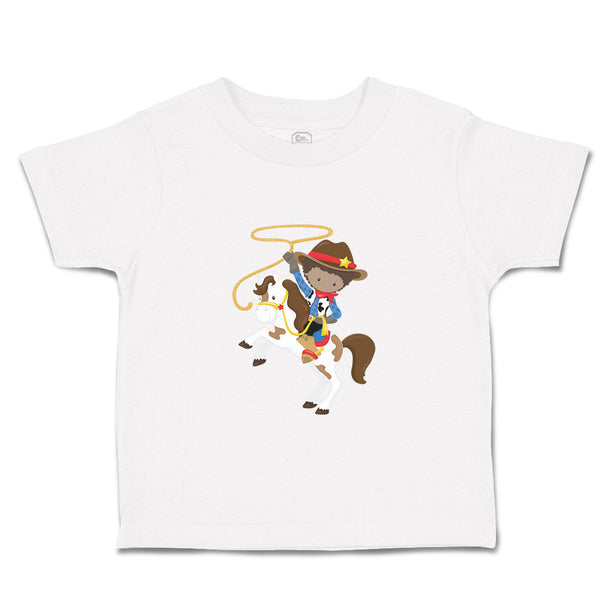 Cute Toddler Clothes Cowboy White Horse Brown B Toddler Shirt Cotton
