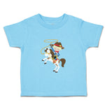 Cute Toddler Clothes Cowboy White Horse Blonde Toddler Shirt Baby Clothes Cotton