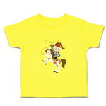 Cute Toddler Clothes Cowboy White Horse Blonde Toddler Shirt Baby Clothes Cotton