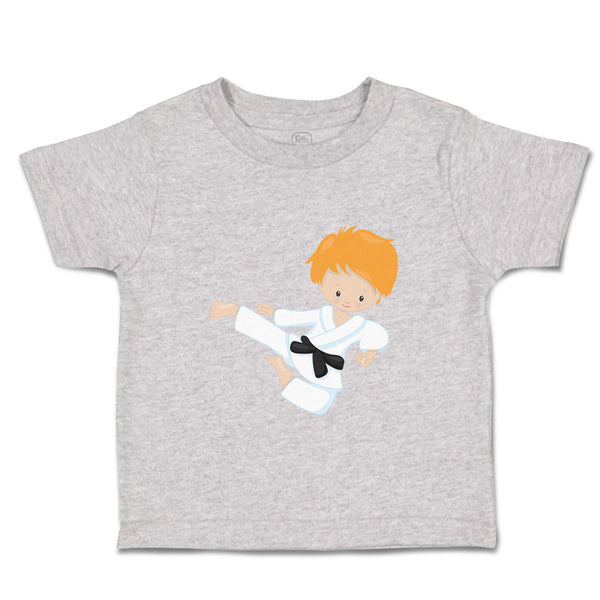 Cute Toddler Clothes Karate Boy Jump Red Karate Mma Toddler Shirt Cotton