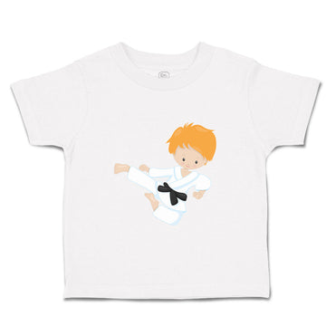 Cute Toddler Clothes Karate Boy Jump Red Karate Mma Toddler Shirt Cotton