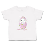 Toddler Clothes Bunny in Egg Shell Holidays Toddler Shirt Baby Clothes Cotton