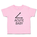 Toddler Clothes Acute Angle Baby Geometry Math Sign and Symbol Toddler Shirt