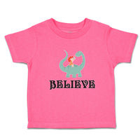 Toddler Girl Clothes Believe Sitting Cute Baby Brontosaurus Dinosaur Cotton