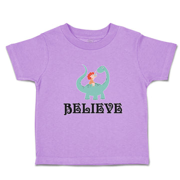 Toddler Girl Clothes Believe Sitting Cute Baby Brontosaurus Dinosaur Cotton