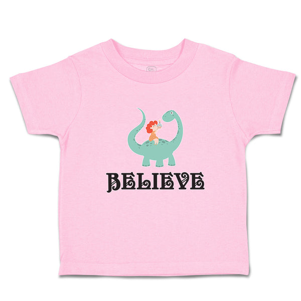 Toddler Girl Clothes Believe Sitting Cute Baby Brontosaurus Dinosaur Cotton