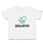 Toddler Girl Clothes Believe Sitting Cute Baby Brontosaurus Dinosaur Cotton