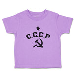 Toddler Clothes C.C.C.P Symbol Hammer Sickle and Silhouette Star Toddler Shirt