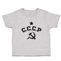 Toddler Clothes C.C.C.P Symbol Hammer Sickle and Silhouette Star Toddler Shirt