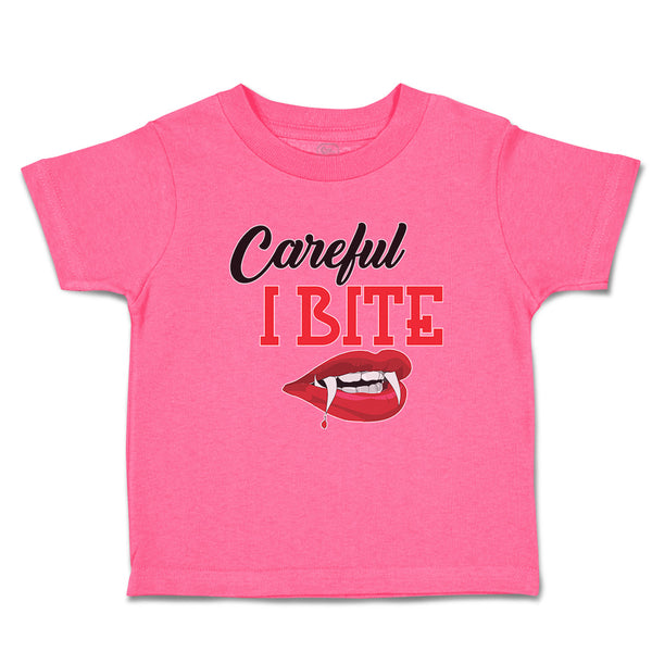 Toddler Girl Clothes Halloween Warns Careful Bite Mouth, Lips Teeth Cotton
