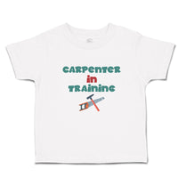Cute Toddler Clothes Carpenterer in Training with Tools Toddler Shirt Cotton