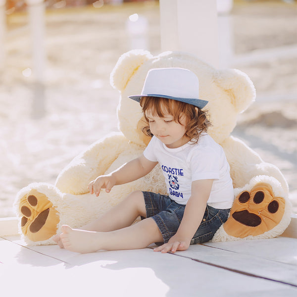 United States Coast Guard Auxiliary Coastie Baby with Flag