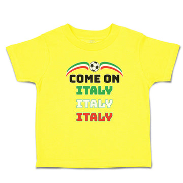 Cute Toddler Clothes Come on Italy Sport Soccer Ball Flag of Italy Toddler Shirt