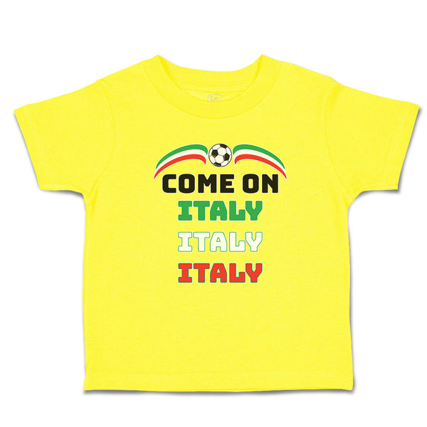 Come on Italy Sport Soccer Ball Flag of Italy