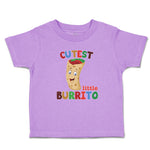 Toddler Clothes Cutest Little Burrito in Mexican Fast Food Roll Toddler Shirt