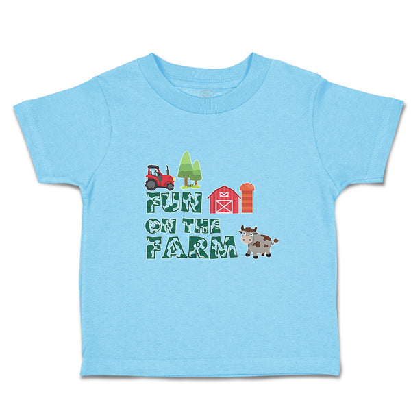Toddler Clothes Fun on The Farm with A Barn, House, Windmill, Cow and A Tractor