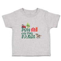 Toddler Clothes Fun on The Farm with A Barn, House, Windmill, Cow and A Tractor