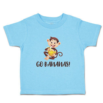 Toddler Clothes Go Bananas! An Happy Monkey Sitting and Eating Banana Cotton
