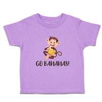 Toddler Clothes Go Bananas! An Happy Monkey Sitting and Eating Banana Cotton