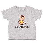 Toddler Clothes Go Bananas! An Happy Monkey Sitting and Eating Banana Cotton
