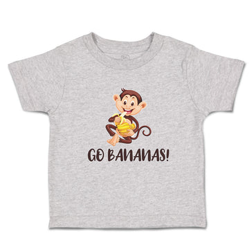 Toddler Clothes Go Bananas! An Happy Monkey Sitting and Eating Banana Cotton