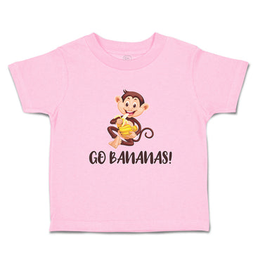 Toddler Clothes Go Bananas! An Happy Monkey Sitting and Eating Banana Cotton