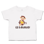 Toddler Clothes Go Bananas! An Happy Monkey Sitting and Eating Banana Cotton