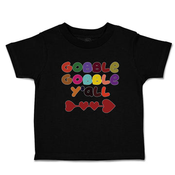Toddler Clothes Gobble Gobble Y'All Love Pattern with Heart Toddler Shirt Cotton