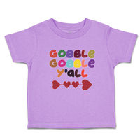 Toddler Clothes Gobble Gobble Y'All Love Pattern with Heart Toddler Shirt Cotton