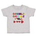 Toddler Clothes Gobble Gobble Y'All Love Pattern with Heart Toddler Shirt Cotton