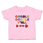 Toddler Clothes Gobble Gobble Y'All Love Pattern with Heart Toddler Shirt Cotton