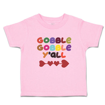 Toddler Clothes Gobble Gobble Y'All Love Pattern with Heart Toddler Shirt Cotton