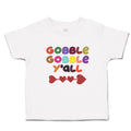 Toddler Clothes Gobble Gobble Y'All Love Pattern with Heart Toddler Shirt Cotton