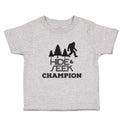 Toddler Clothes Hide & Seek Champion An Silhouette Bigfoot and Trees Cotton