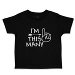 Toddler Clothes I'M This Many with Pattern Arrow and Index Finger Pointing