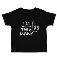 Toddler Clothes I'M This Many with Pattern Arrow and Index Finger Pointing