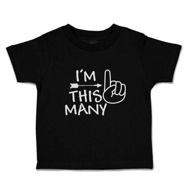 Toddler Clothes I'M This Many with Pattern Arrow and Index Finger Pointing