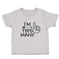 Toddler Clothes I'M This Many with Pattern Arrow and Index Finger Pointing