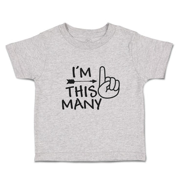 Toddler Clothes I'M This Many with Pattern Arrow and Index Finger Pointing