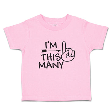 Toddler Clothes I'M This Many with Pattern Arrow and Index Finger Pointing