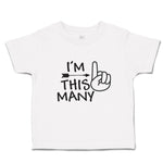 Toddler Clothes I'M This Many with Pattern Arrow and Index Finger Pointing