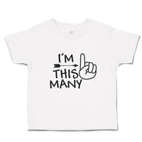 Toddler Clothes I'M This Many with Pattern Arrow and Index Finger Pointing