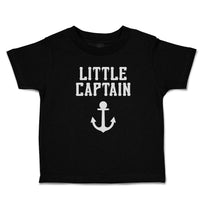 Cute Toddler Clothes Little Captain Silhouette Ship Anchor Toddler Shirt Cotton