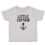 Cute Toddler Clothes Little Captain Silhouette Ship Anchor Toddler Shirt Cotton