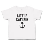 Cute Toddler Clothes Little Captain Silhouette Ship Anchor Toddler Shirt Cotton